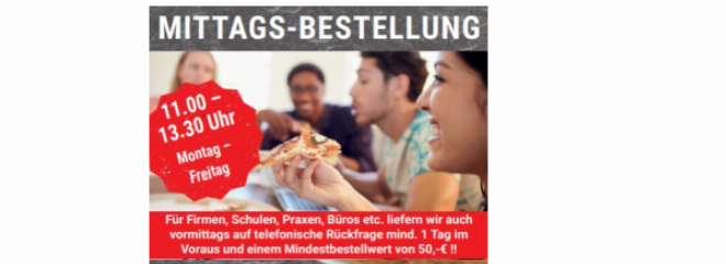 Mittags Bestellung 